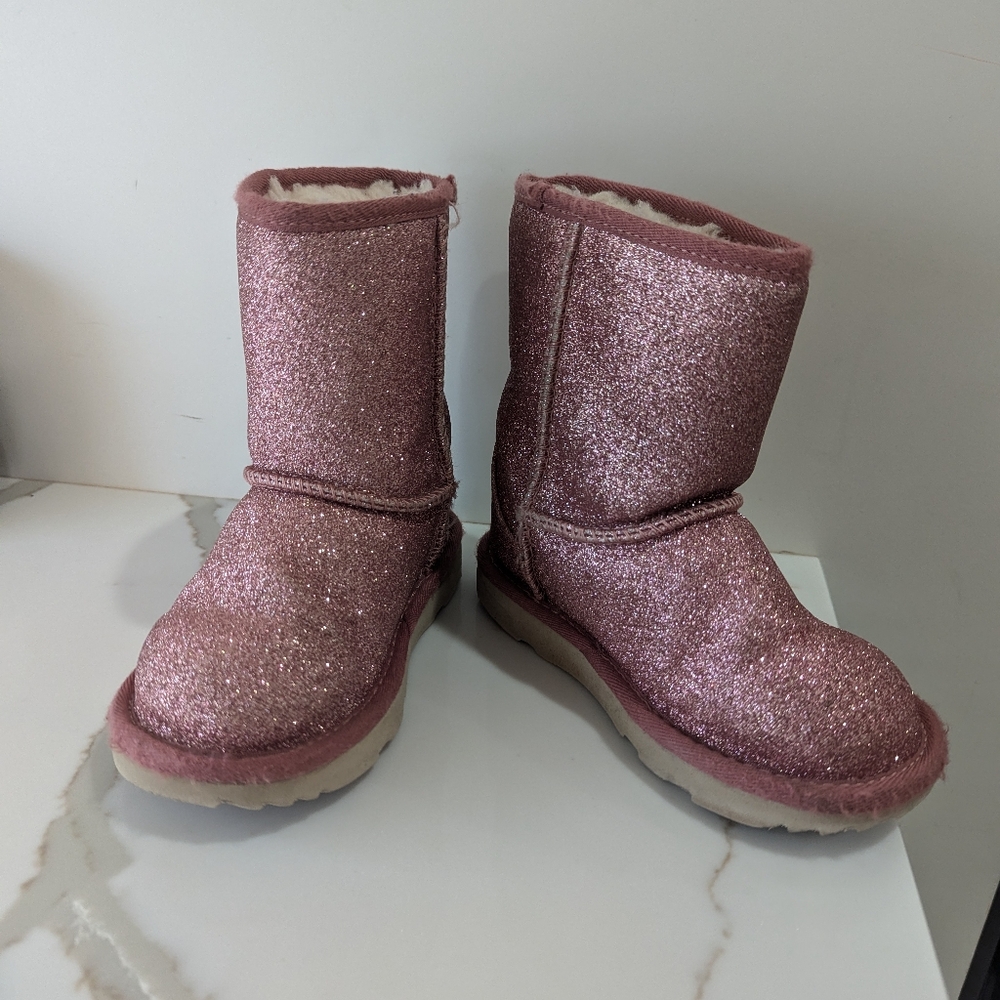 Toddler size 10 pink sparkly ugg boots